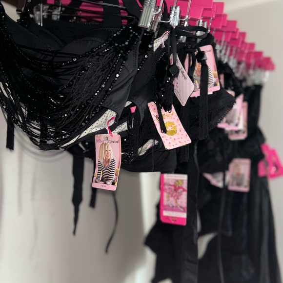 Betsey Johnson cabaret burlesque black bikini - Picture 10 of 17